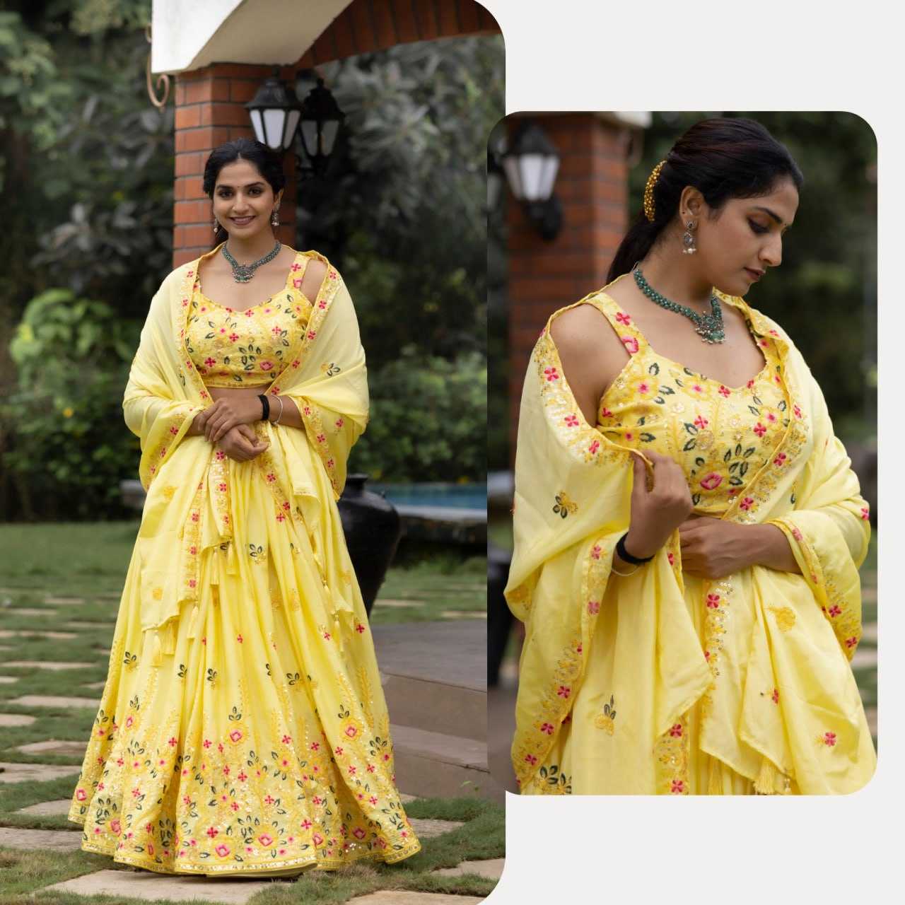 Chinon  Sequins Lehenga